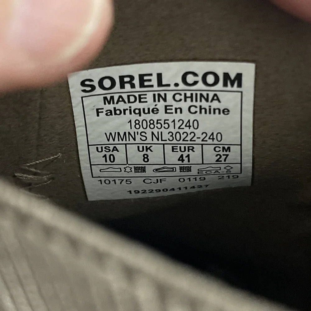 Sorel Women Sz 10 Waterproof Joan Of Arctic Wedge II Chelsea Boots Ash Brown Fun
